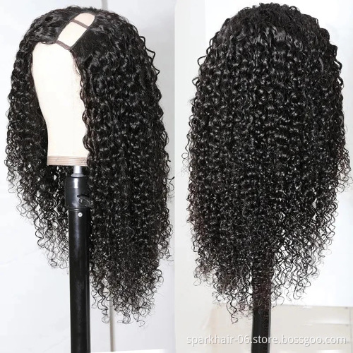 Glueless Remy Human Hair Wigs 150% Density 1B Kinky Curly Body Wave Straight U-Part 13x4/4x4/5x5 Human Hair Wigs for Black Women